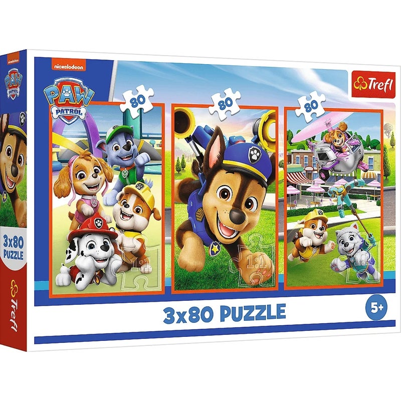 Trefl - Pow Patrol Puzzle 80+80+80 Pieces - 34886 - Image 1