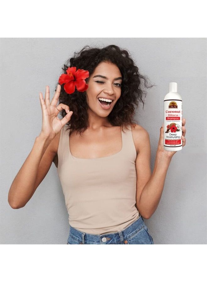 OKAY | Coconut Hibiscus Shampoo | For All Hair Types & Textures | Restore, Rehydrate, Strengthen Hair | With Almond, Argan & Avocado Oil | Free of Parabens, Silicones, Sulfates | 12. oz - Image 5
