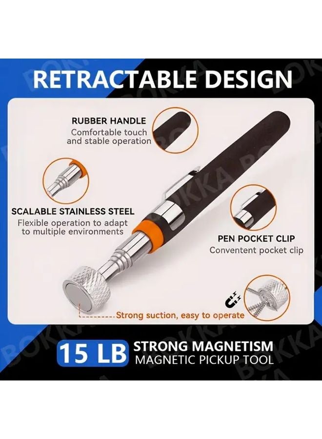 3 Pack Magnetic Pick Up Tool Telescoping Magnet For Car Repair Home DIY - Image 5