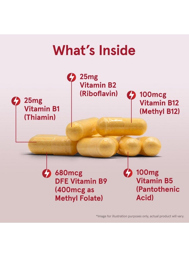 Jarrow Formulas B-Right, Optimized B Complex Featuring Vitamin B1, B2, B5, B6, B12 and B9 to Support Cellular Energy, Immune Health and Stress Management, 100 Veggie Capsules, Up to a 100 Day Supply - Image 3