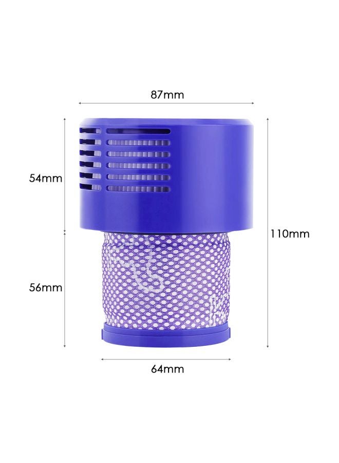 كابتن تيك عمود فلتر مكنسة كهربائية بديل للمكنسة الكهربائية ستيك من سلسلة دايسون V10 H28159 بنفسجي/أبيض - Image 2