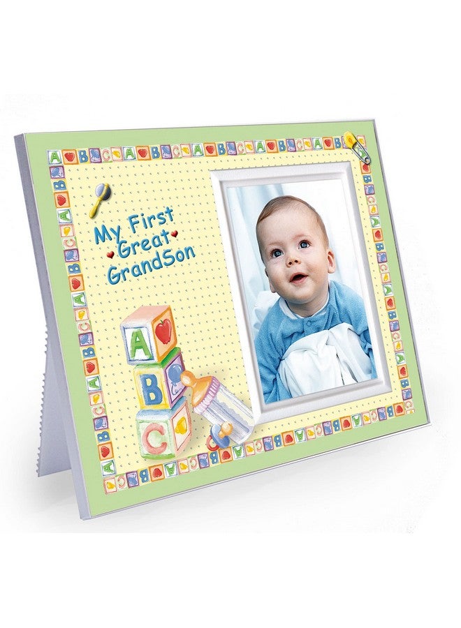 Expressly Yours! Photo Expressions My First Great Grandson Picture Frame ; New Great Grandparent Baby Announcement Gift Sized For Tabletop 8.25 X 7 In ; Holds A 3.5 X 5 In Photo - Image 1