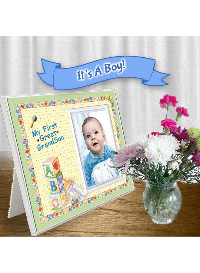 Expressly Yours! Photo Expressions My First Great Grandson Picture Frame ; New Great Grandparent Baby Announcement Gift Sized For Tabletop 8.25 X 7 In ; Holds A 3.5 X 5 In Photo - Image 5