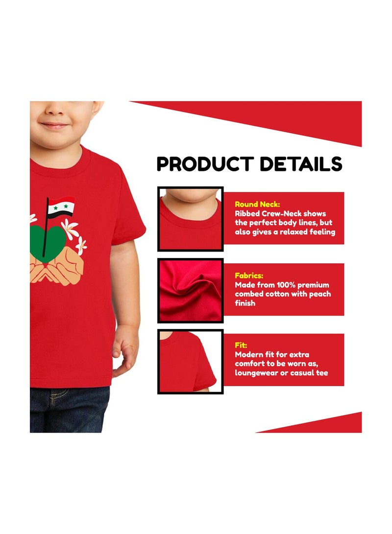 PRINTSHOP4ME Syria Kids Boys T-Shirt–Comfortable And Soft Cotton Round Neck And Short Sleeves Tshirts–Perfect For School And Special Events  - Image 5