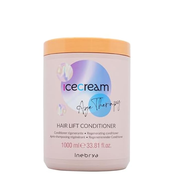 Inebrya Ice Cream Age Therapy Hair Lift Conditioner - Regenerating Conditioner for Mature, Chemically Treated, Dry Hair, 33.8 oz. - Image 1