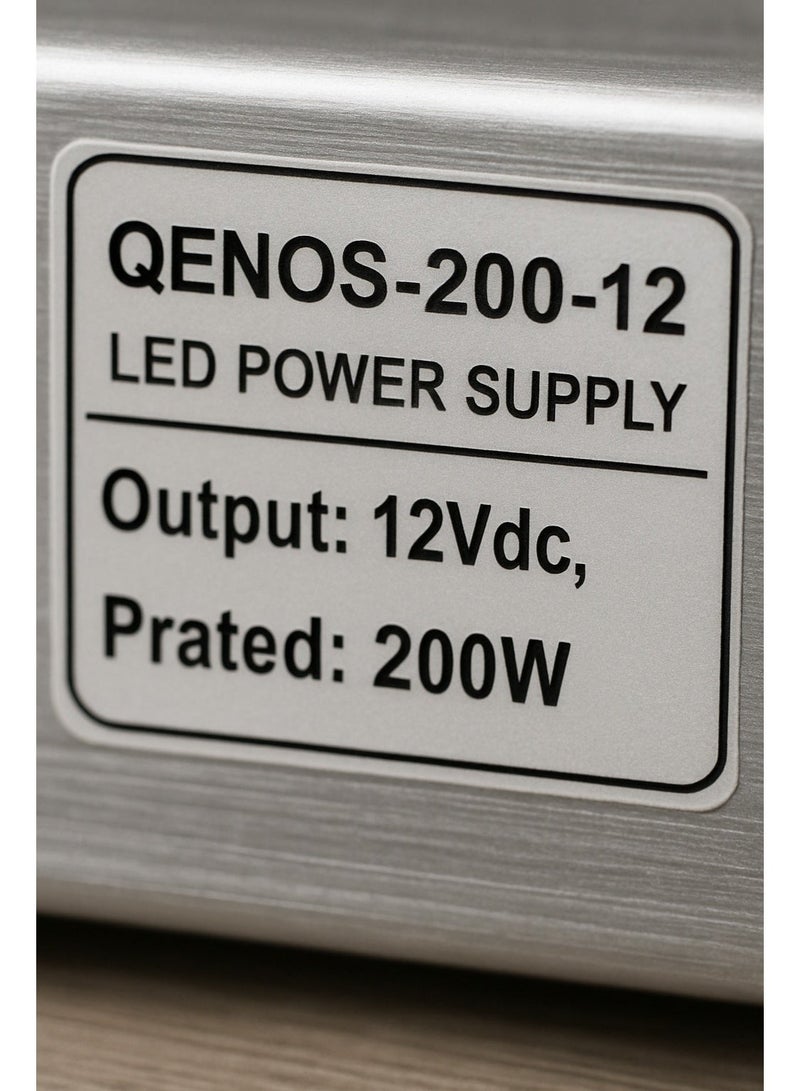 QENOS high-quality 220V to 12V power converter suitable for all 200W electrical appliances - Image 2