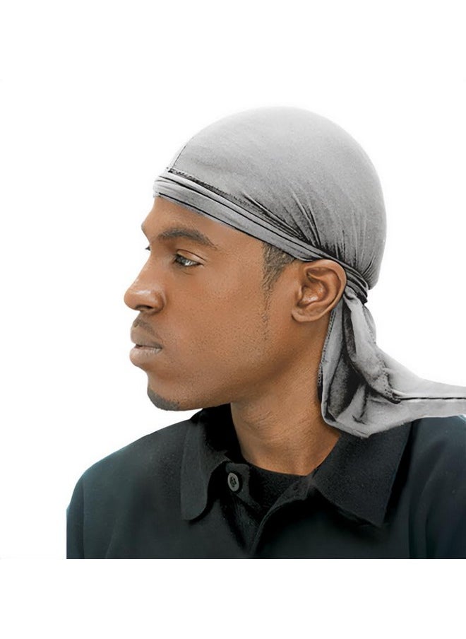 Wavebuilder Premium Stretch Durag For Smooth And Uniform Hair Waves Light Gray  - Image 1