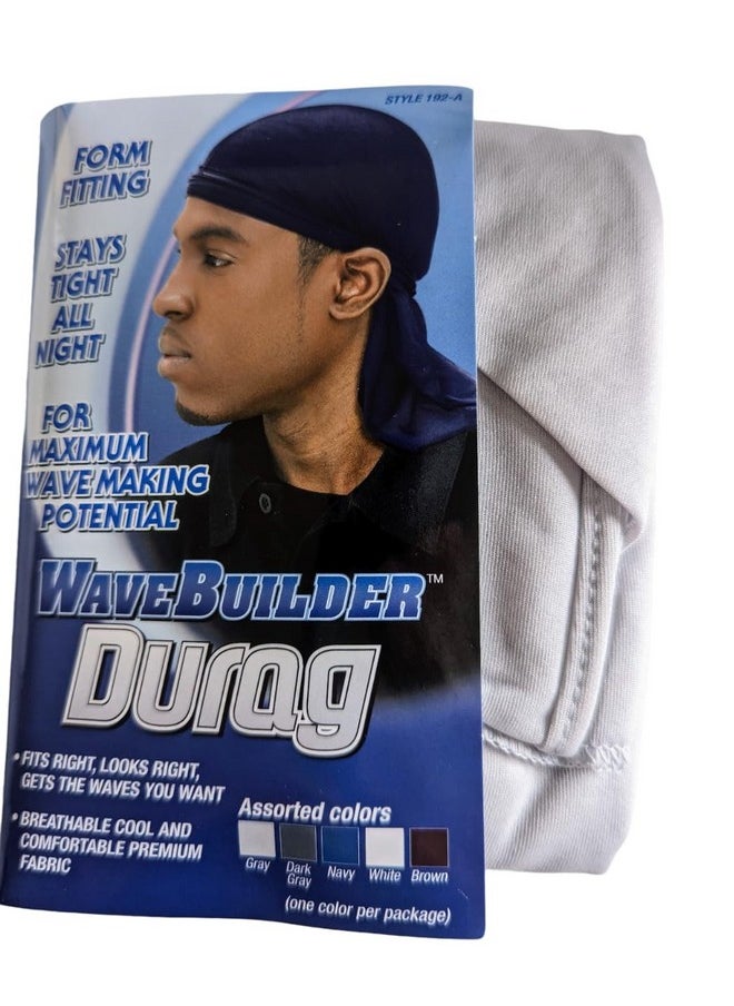 Wavebuilder Premium Stretch Durag For Smooth And Uniform Hair Waves Light Gray  - Image 3