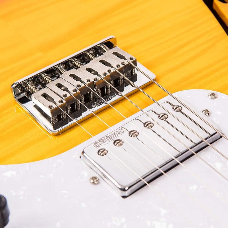 vintage جيتار فنتاج V72H مخصص بدون ذيل - لون توباكو لهب - Image 5