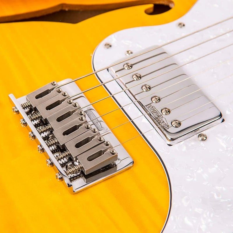 vintage جيتار فنتاج V72H مخصص بدون ذيل - لون توباكو لهب - Image 4