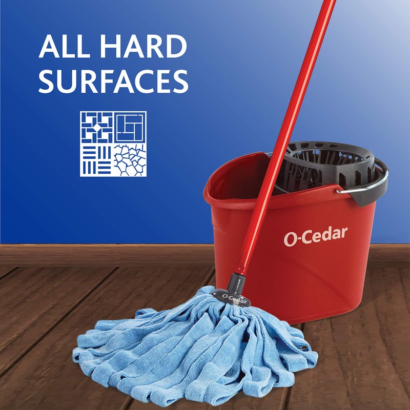 o cedar O-Cedar Microfiber Cloth Wet Mop,Blue/Red - Image 4
