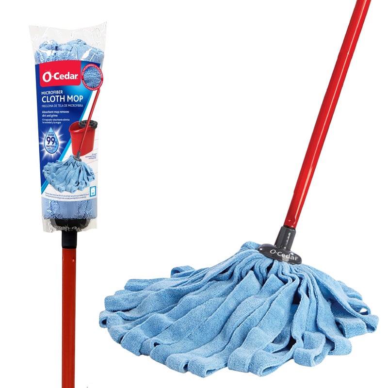 o cedar O-Cedar Microfiber Cloth Wet Mop,Blue/Red - Image 1