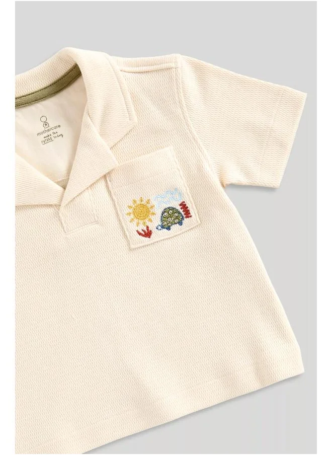 mothercare Textured Polo Shirt