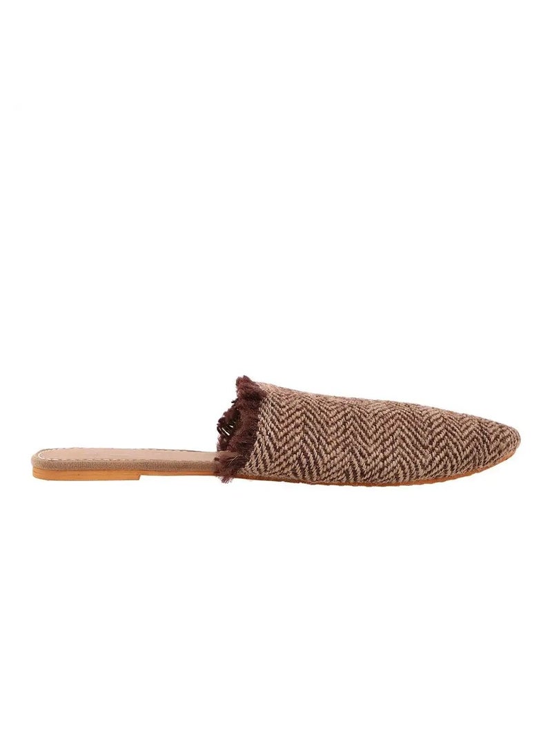 Mishkat Amwaj Babouche Slippers for Women (Brown)- size 35 - Image 1