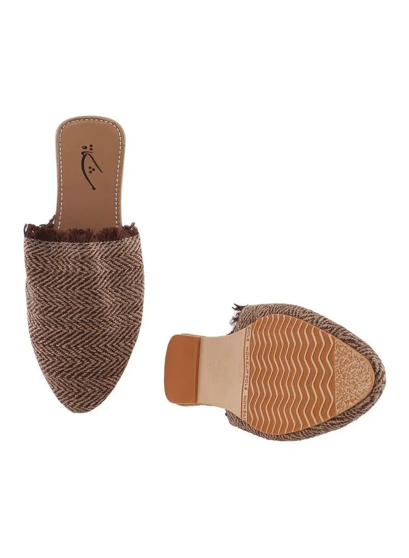 Mishkat Amwaj Babouche Slippers for Women (Brown)- size 35 - Image 5