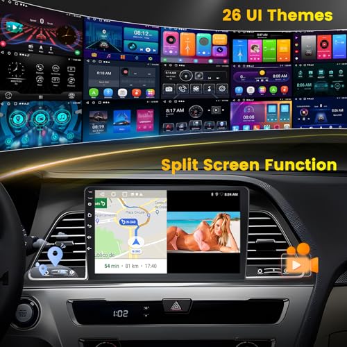 Hikity [4Core 64G] Android 15 Car Stereo for Hyundai Sonata 2015 2016 2017, Hikity 9" Touchscreen Sonata Car Radio Wireless Carplay Android Auto Mirror Link 5G WiFi GPS Bluetooth SWC FM/EQ Backup Cam+Mic - Image 5