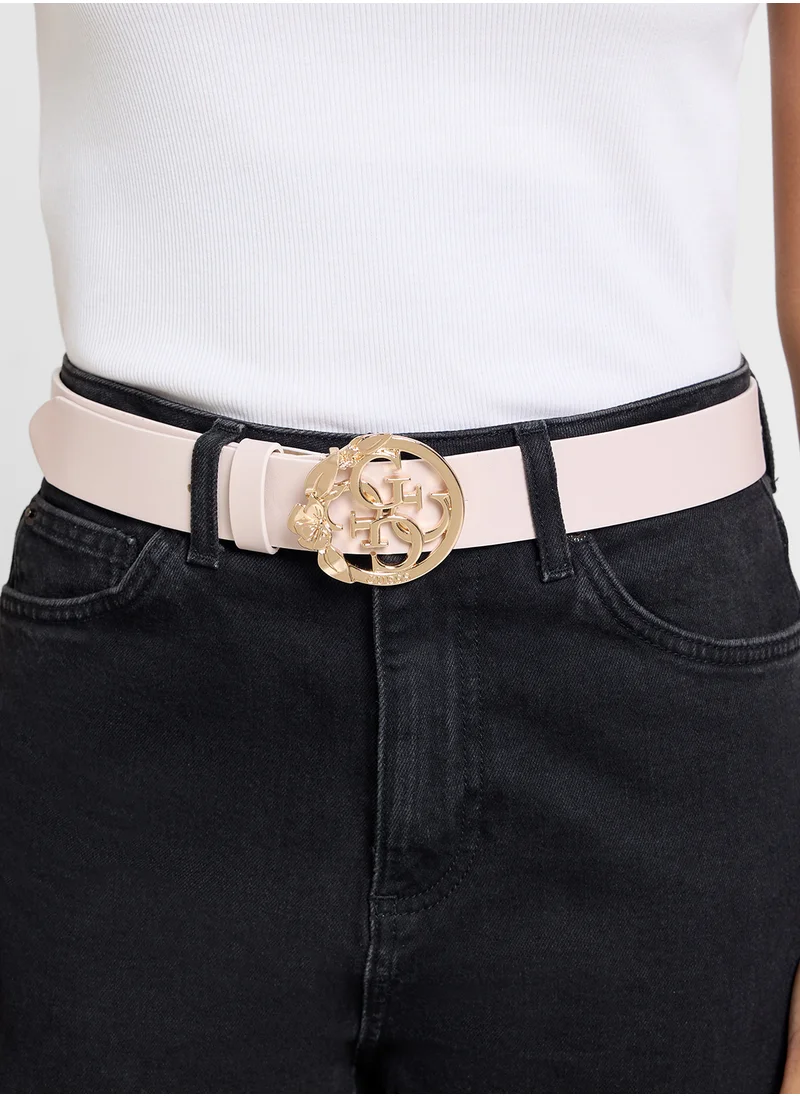 جس Logo Detailed None Allocated Hole  Belt