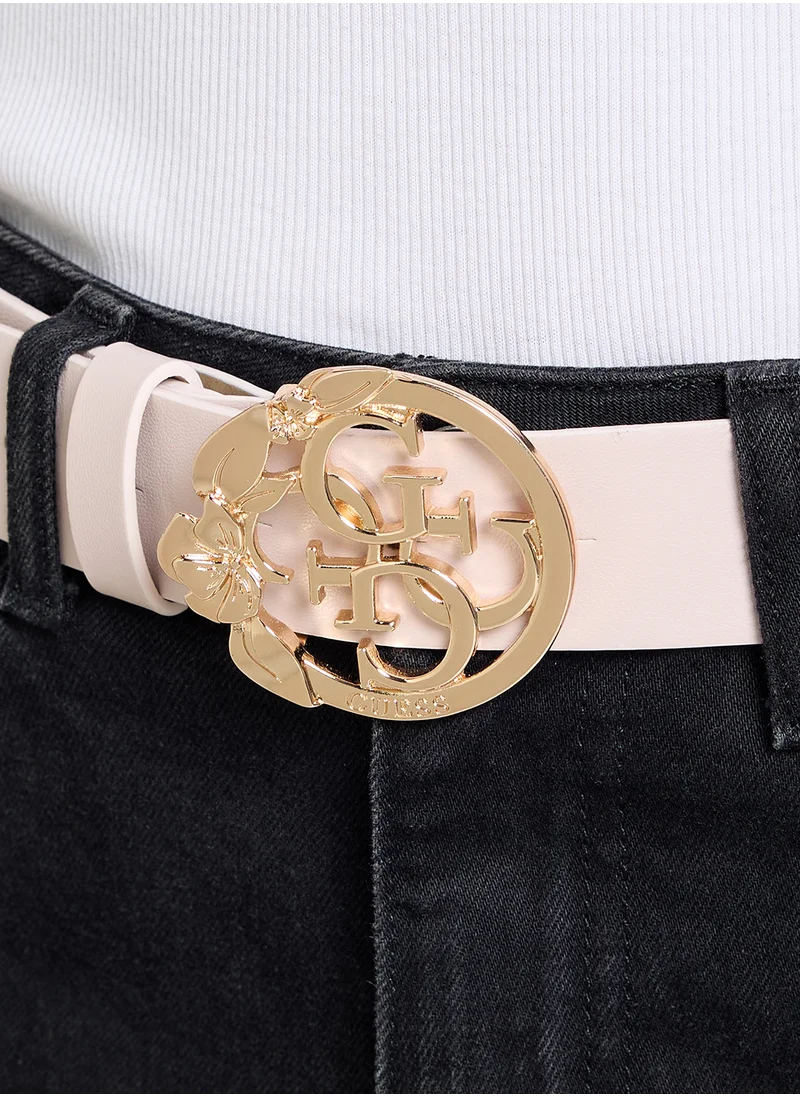 جس Logo Detailed None Allocated Hole  Belt