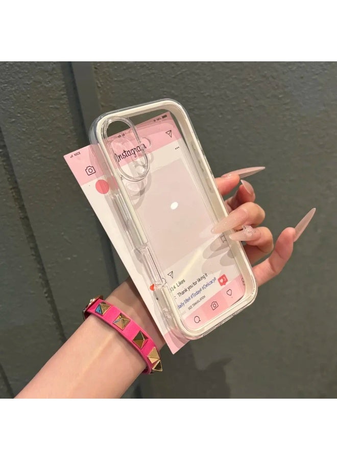 NIBEMINENT Colorful Two In One Acrylic Protective TPU Case Cover For iPhone 16 Pro, Green