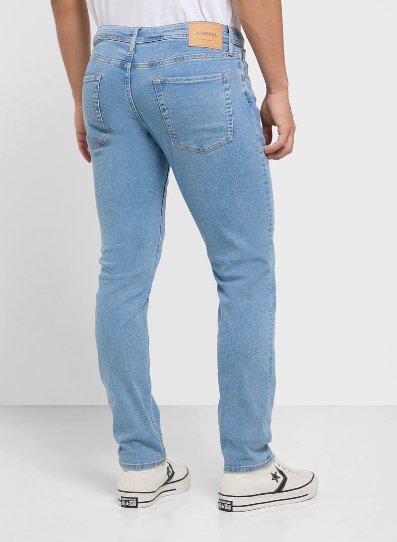 Jrebluke Jjcraft Mid Wash Jeans Noos