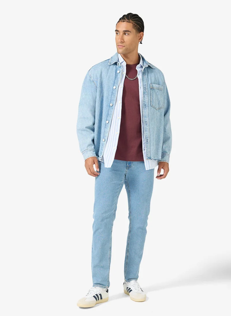 Mid Wash Slim Fit Jeans