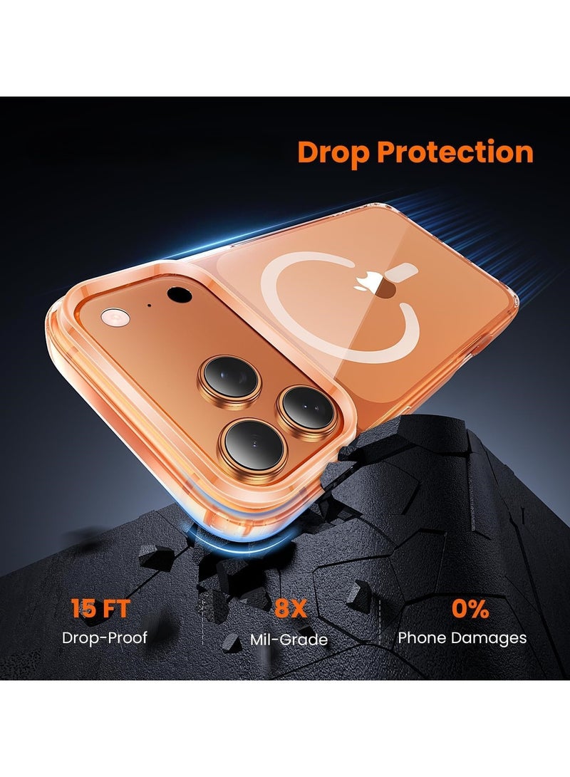 أكاليكس جراب شفاف لهاتف iPhone 17 Pro Max، جراب مغناطيسي شفاف مع واقي شاشة للخصوصية وحامي للكاميرا [متوافق مع MagSafe]، غطاء TPU مقاوم للصدمات - شفاف - Image 4