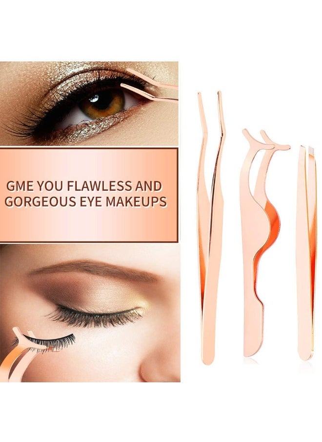 Generic 5 Pieces Eyelash Applicator Tool，False Eyelashes Applicator,Eyelashes Tool,Eyelashes Curlers,Curved Eyelash Curler(Rose Gold）  - Image 3