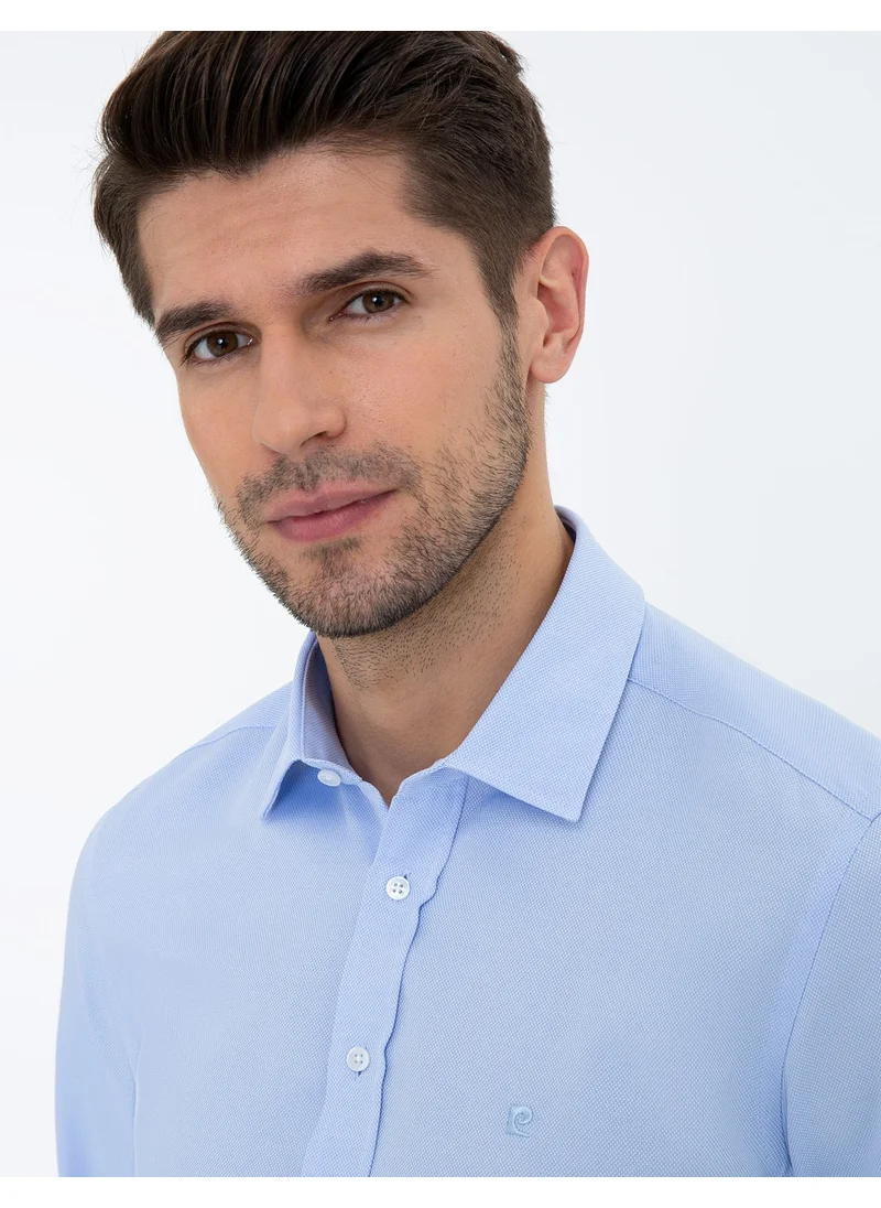 بيير كاردان Men's Dark Blue Slim Fit Oxford Shirt 50238810-VR032