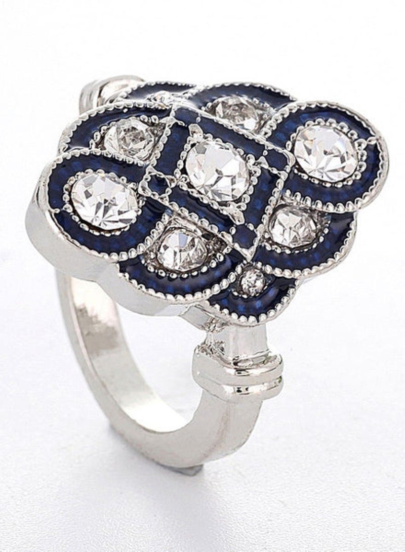 استراتيجية خاتم من الفضة الإسترليني عيار 925 مرصع بحجر الزركونيا - Image 2