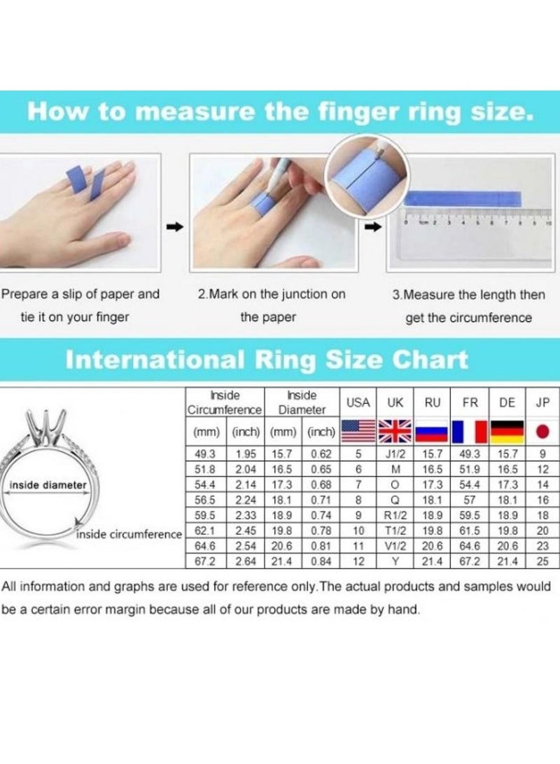 استراتيجية خاتم من الفضة الإسترليني عيار 925 مرصع بحجر الزركونيا - Image 4