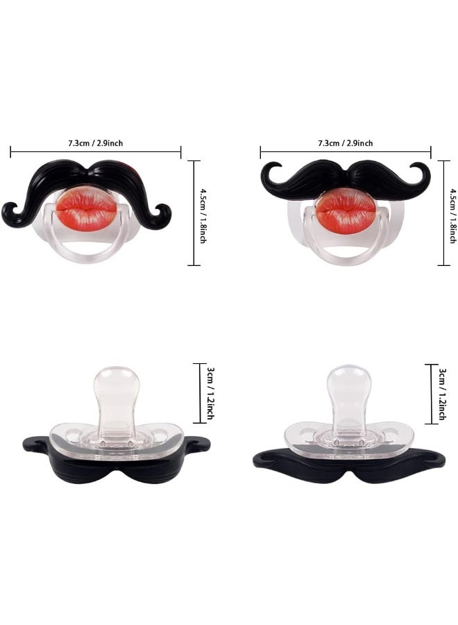 Intatikoo Funny Baby Pacifiers, Mustache Pacifier for Babies 0-36 Months - Image 2