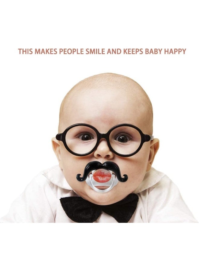 Intatikoo Funny Baby Pacifiers, Mustache Pacifier for Babies 0-36 Months - Image 4