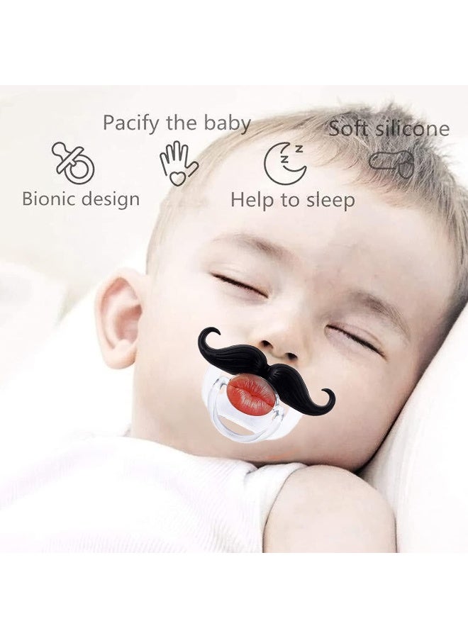 Intatikoo Funny Baby Pacifiers, Mustache Pacifier for Babies 0-36 Months - Image 3