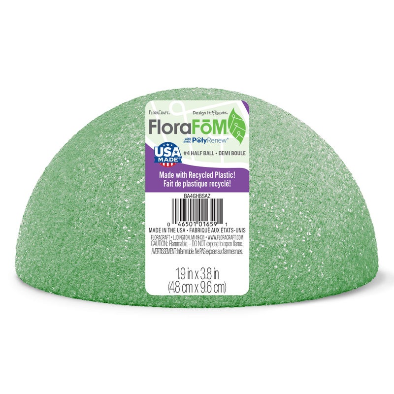 FloraCraft FloraFÅM Half Ball 1.9 Inch x 3.8 Inch Green - Image 1