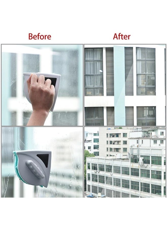 Original Magnetic Window Cleaner Double-Sided Glass Cleaning Tool with Strong Magnet, Cleans Both Inside and Outside Simultaneously, Premium Quality Window Cleaning Brush for Home Windows, Balcony Glass and Sliding Doors - Image 2