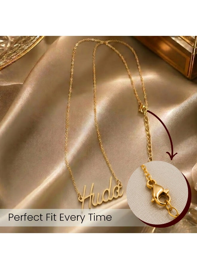 NENOUSH Baby Girl Name Necklace | English Letter Pendant Chain 30cm | Gold Tone Jewelry for Baby Girls | Fashion Necklace | Daily Wear | Party Wear - Image 4