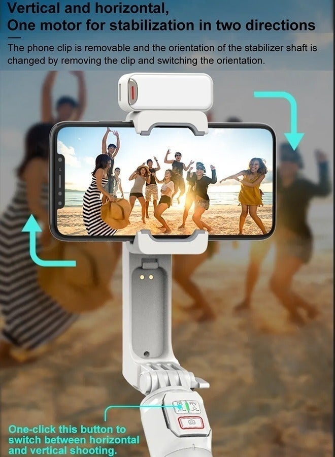 Arabest 360° Pan Rotation Gimbal Stabilizer for iPhone w/Remote | 20" Extension Rod & One-Touch Open Tripod, Phone Gimbal w/Magnetic Remote for Vlogging, Travel, Face/Object Tracking in APP - Image 2