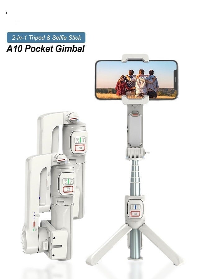 Arabest 360° Pan Rotation Gimbal Stabilizer for iPhone w/Remote | 20" Extension Rod & One-Touch Open Tripod, Phone Gimbal w/Magnetic Remote for Vlogging, Travel, Face/Object Tracking in APP - Image 1