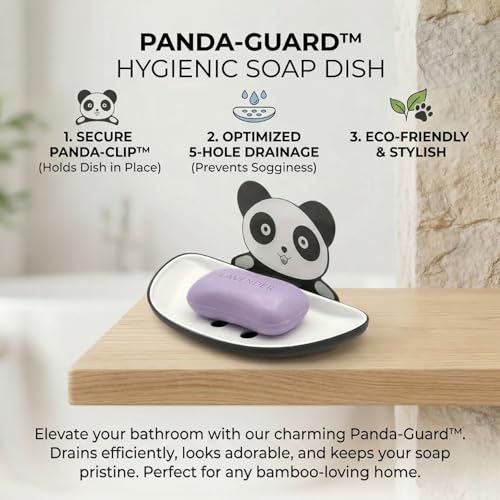 PAGALYetrade Panda Soap Dish Holder Pack of 2,Soap Holder for Bathroom, Soap Dish, Soap Stand for Bathroom, Soap Holder for Wall, Soap Case for Kitchen, Bathroom Accessories, Kitchen Items. - Image 2