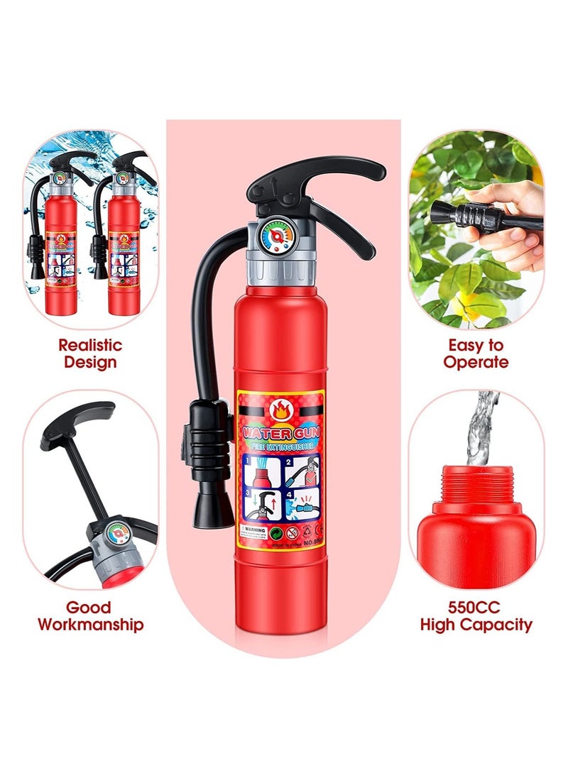 GGEROU - 2 Pcs Water Gun for Kids Fire Extinguisher Toys Water Firemen Squirt Toy, Super Range Summer Gift for Swimming Pool Beach Water Fighting Play - Image 1