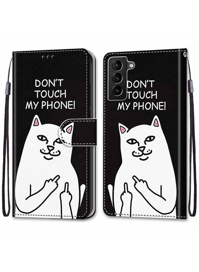 اس-توب جراب لهاتف Samsung Galaxy S22+ 5G، جراب هاتف من الجلد الصناعي بتصميم متقاطع ملون مع حامل وفتحات للبطاقات ومحفظة وحبل تثبيت - Image 2