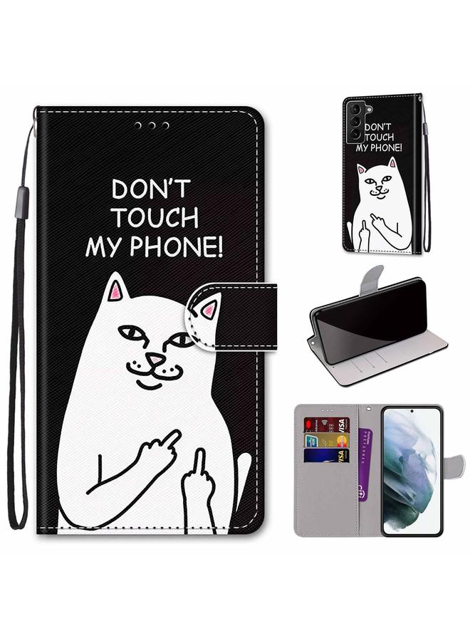 اس-توب جراب لهاتف Samsung Galaxy S22+ 5G، جراب هاتف من الجلد الصناعي بتصميم متقاطع ملون مع حامل وفتحات للبطاقات ومحفظة وحبل تثبيت - Image 1