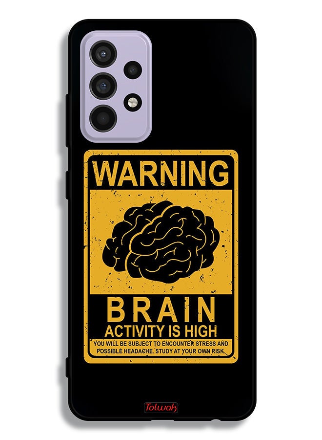 Tolwak Samsung Galaxy A52s 5G Protective Case Cover Warning Brain Activity Is High - Image 1