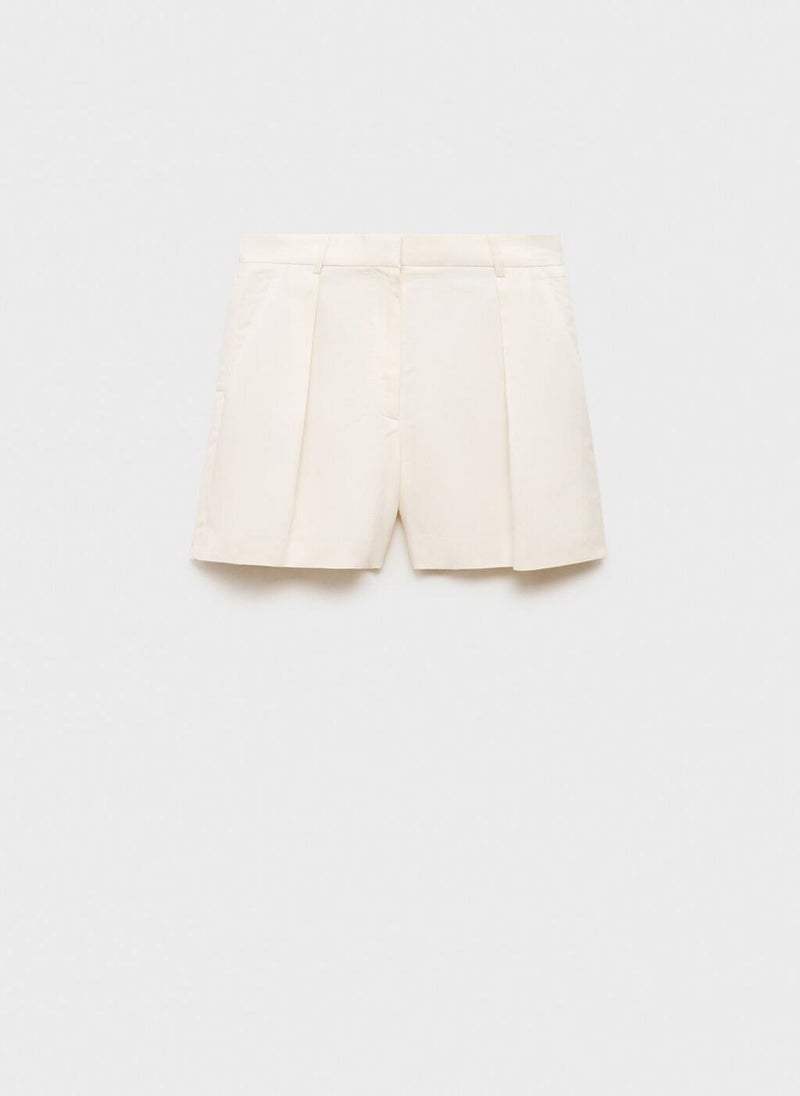 MANGO Linen-Blend Suit Bermuda Shorts  - Image 5