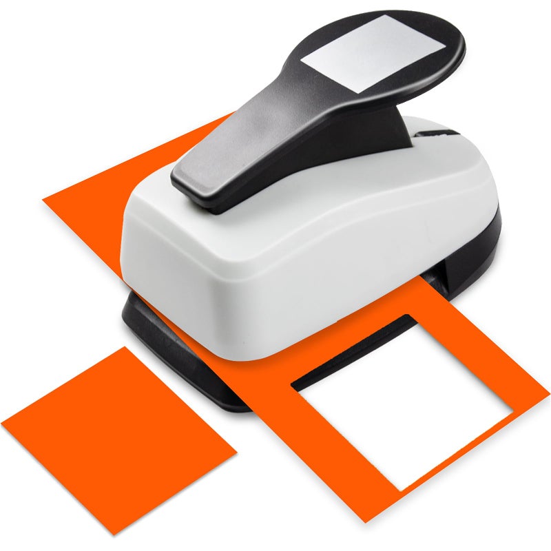 HKKYO Square Punch 1.9 inch Square Hole Puncher for Crafts Squares Paper Punches - Image 1