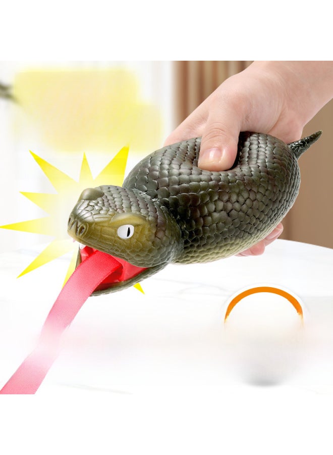 Loquat Whole Toy Fat Small Snake Tongue-sticking Small Snake  Spoof Funny Whole Person Decompression Toy-Color:Chinese Color Box 【fat Snake】 Yellow - Image 5