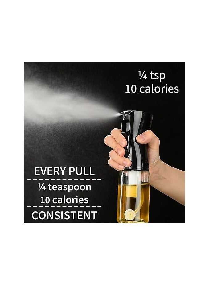 High-Pressure Nozzle Oil Spray Bottle - 220ml Durable Food-Grade Glass for Healthy Cooking, BBQ, Frying, Salad, Travel - Ergonomic Non-Slip Handle, Wide Mouth Design, Leak-Proof  - Image 2