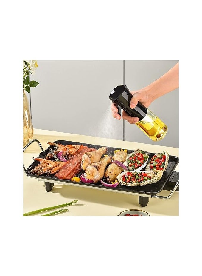 High-Pressure Nozzle Oil Spray Bottle - 220ml Durable Food-Grade Glass for Healthy Cooking, BBQ, Frying, Salad, Travel - Ergonomic Non-Slip Handle, Wide Mouth Design, Leak-Proof  - Image 3