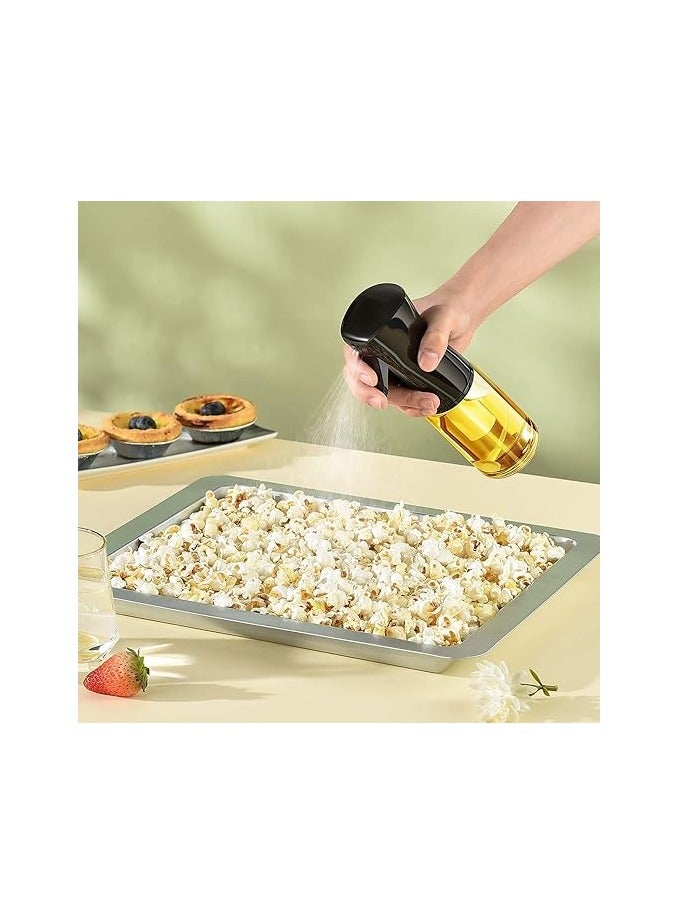 High-Pressure Nozzle Oil Spray Bottle - 220ml Durable Food-Grade Glass for Healthy Cooking, BBQ, Frying, Salad, Travel - Ergonomic Non-Slip Handle, Wide Mouth Design, Leak-Proof  - Image 5