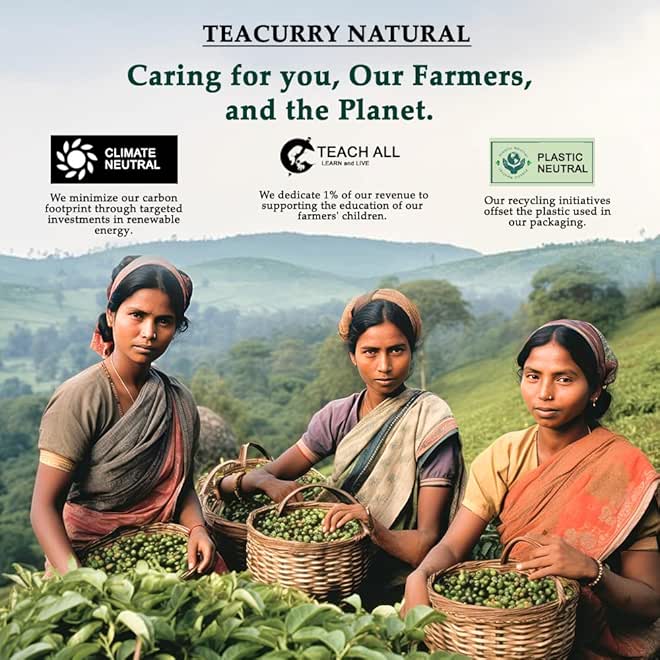 Teacurry Organic Blue Green Tea (30 Bags |1 Month Pack) - Helps with Body Detox, Skin & Hair Wellness | Organic Butterfly Pea Green Tea - Image 5